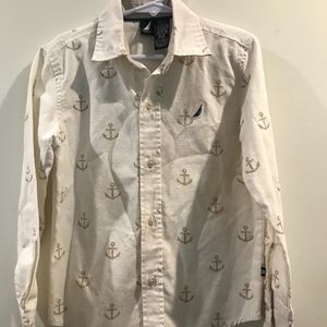 Nautica Boys Dress Shirt Long Sleeve